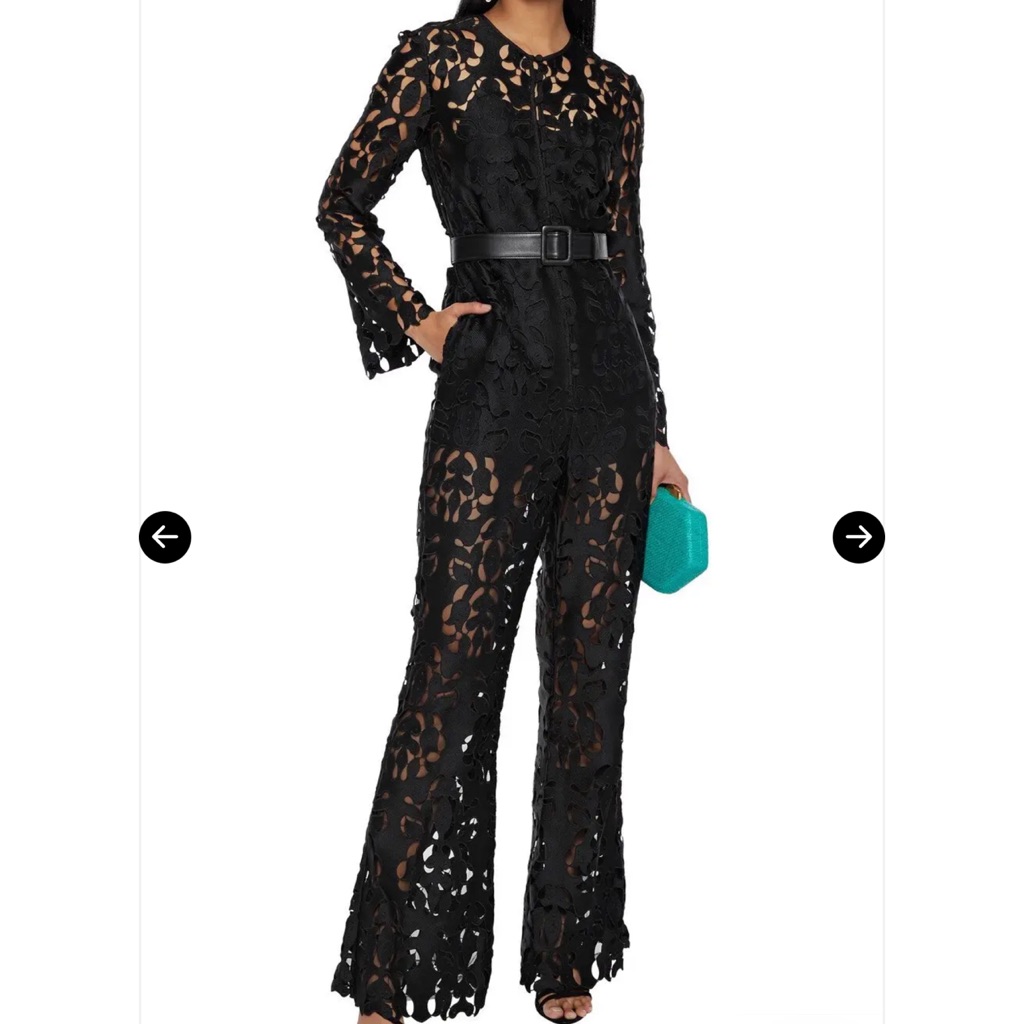 Gorgeous Self Portrait Guipere Lace Jumpsuit, Size 6, Euc